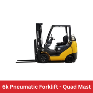 6k Pneumatic Forklift - Quad Mast